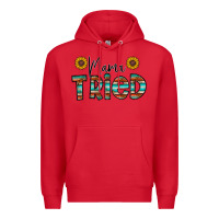 Red mama tried Premium Hoodie - CowhideDigitalArt