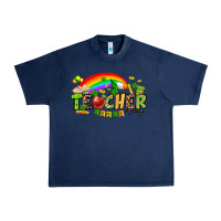 Navy St. Patrick's Day Teacher Urban Heavy Tee - OliviaCreatesArt