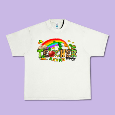 St. Patrick's Day Teacher Urban Heavy Tee Designed By Oliviacreatesart