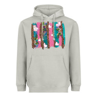 Moon Dust v.d turquoise leopard and flowers  brushstrokes Heavyweight Hoodie - AdoDesignShop