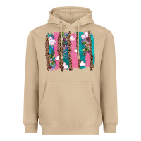 Mushroom v.d turquoise leopard and flowers  brushstrokes Heavyweight Hoodie - AdoDesignShop