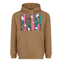 Toasted Coconut v.d turquoise leopard and flowers  brushstrokes Heavyweight Hoodie - AdoDesignShop