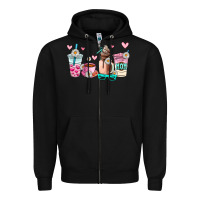 Black mom coffee cup Zipper Hoodie - AdoDesignShop