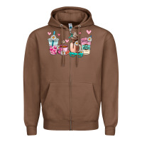 Chestnut mom coffee cup Zipper Hoodie - AdoDesignShop