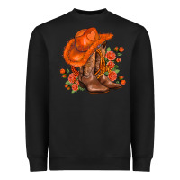 Black orange  cowgirl  and roses Heavyweight Sweatshirt - AdoDesignShop