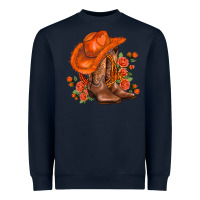 Navy orange  cowgirl  and roses Heavyweight Sweatshirt - AdoDesignShop