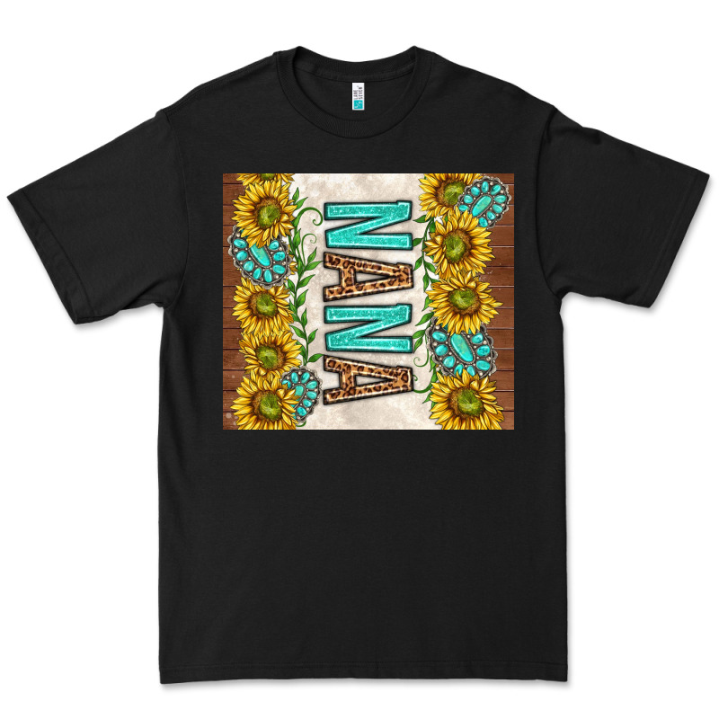 Nana Sunflowers And Turquoise Gemstones Premium Tee by TumblerDesignByShophia | Teevron