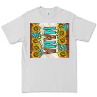Dove Grey nana sunflowers and turquoise gemstones Premium Tee - TumblerDesignByShophia