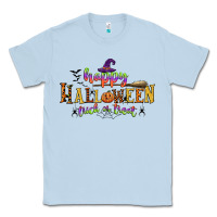 Dusty Blue happy halloween trick or treat Classic Tee - CowGirlArtShop