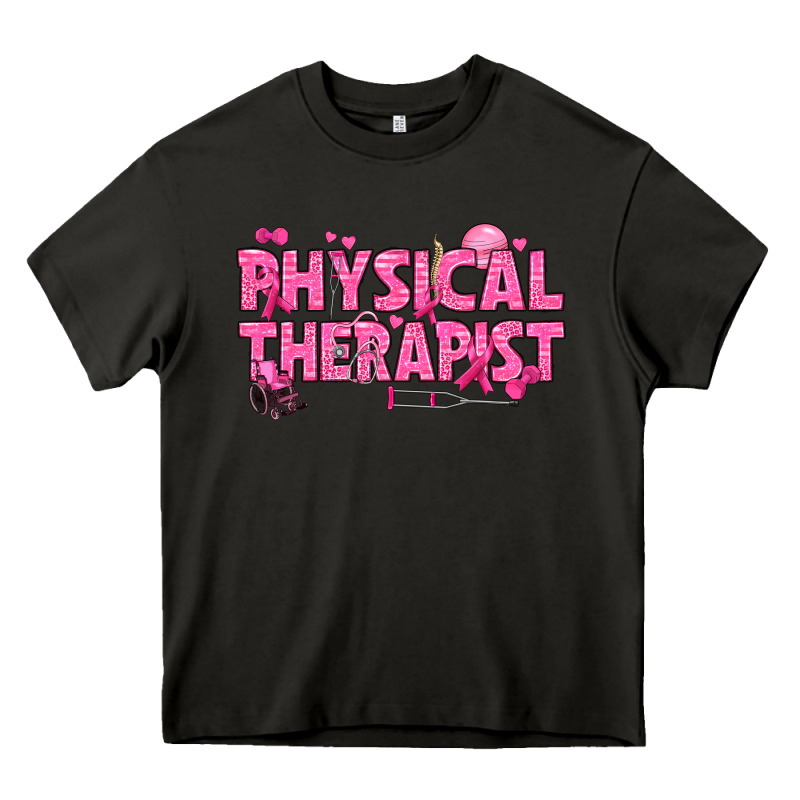 Breast Cancer Physical Therapist Heavy Core Tee by texasbilliewilder | Teevron