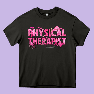 Breast Cancer Physical Therapist Heavy Core Tee Designed By Texasbilliewilder