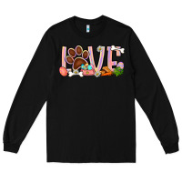 Black Easter love dog paw Long Sleeve Tee - BundleAndBundleShop