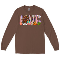 Chestnut Easter love dog paw Long Sleeve Tee - BundleAndBundleShop