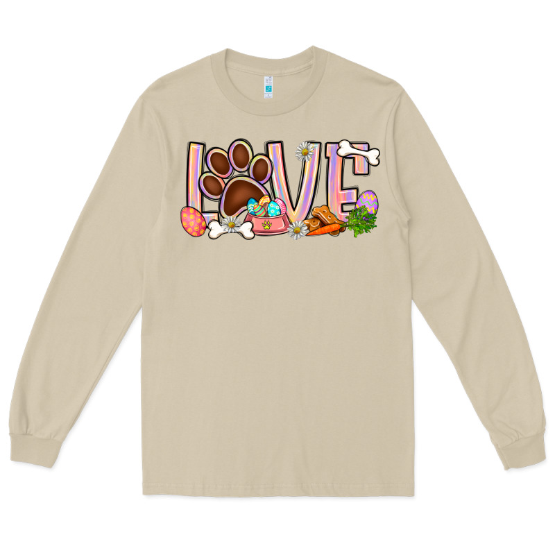 Easter Love Dog Paw Long Sleeve Tee by BundleAndBundleShop | Teevron