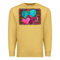 Antique Gold valentine's day hearts turquoise heart Premium Sweatshirt - AdoDesignShop