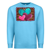 Ocean Blue valentine's day hearts turquoise heart Premium Sweatshirt - AdoDesignShop