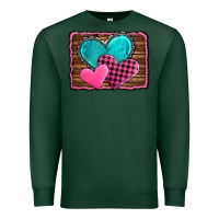 Sports Green valentine's day hearts turquoise heart Premium Sweatshirt - AdoDesignShop