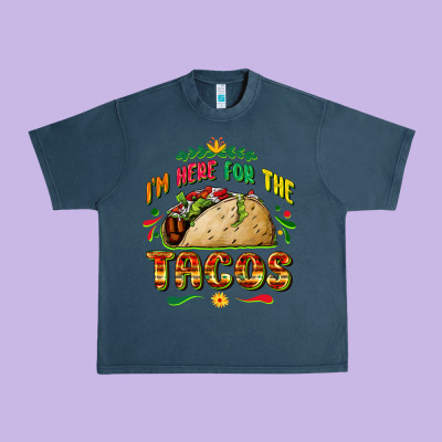 I'm Here For The Tacos Urban Heavy Tee Designed By Fadigitalartstudio