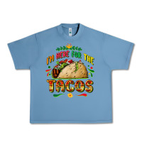 Pebble Blue I'm here for the tacos Urban Heavy Tee - FaDigitalArtStudio