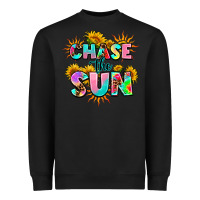 Black chase the sun Heavyweight Sweatshirt - AdoDesignShop
