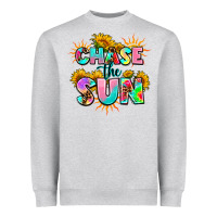 Heather Grey chase the sun Heavyweight Sweatshirt - AdoDesignShop
