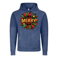 Vintage Denim merry christmas with light sunflower bbs Vintage Hoodie - BundleAndBundleShop