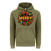 Vintage Olive merry christmas with light sunflower bbs Vintage Hoodie - BundleAndBundleShop