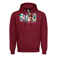 Burgundy medical assistant coffee cup Zipper Hoodie - AdoDesignShop