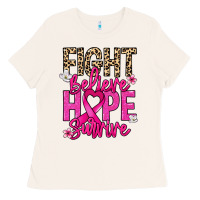 Bone Fight believe hope survive Cancer Awareness Ladies Tee - HowdyJamesFarm