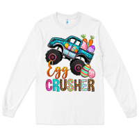 White Egg Crusher Long Sleeve Tee - BundleAndBundleShop