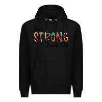 Black she is strong provebs Premium Hoodie - CowhideDigitalArt