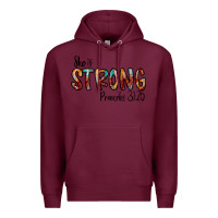 Burgundy she is strong provebs Premium Hoodie - CowhideDigitalArt