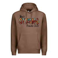 Chestnut she is strong provebs Premium Hoodie - CowhideDigitalArt