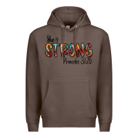 Coffee she is strong provebs Premium Hoodie - CowhideDigitalArt