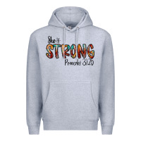Heather Grey she is strong provebs Premium Hoodie - CowhideDigitalArt