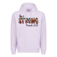 Lilac she is strong provebs Premium Hoodie - CowhideDigitalArt