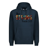 Navy she is strong provebs Premium Hoodie - CowhideDigitalArt