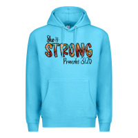 Ocean Blue she is strong provebs Premium Hoodie - CowhideDigitalArt