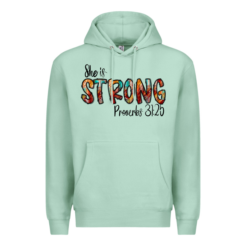 She Is Strong Provebs Premium Hoodie by CowhideDigitalArt | Teevron