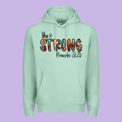 She Is Strong Provebs Premium Hoodie Designed By Cowhidedigitalart