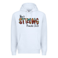 White she is strong provebs Premium Hoodie - CowhideDigitalArt