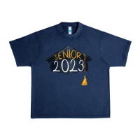 Navy Senior 2023 graduation png sublimation design down Urban Heavy Tee - RanaPortraitStore