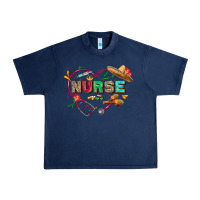 Navy Cinco de mayo Nurse Urban Heavy Tee - FaDigitalArtStudio