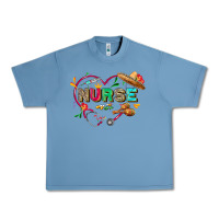 Pebble Blue Cinco de mayo Nurse Urban Heavy Tee - FaDigitalArtStudio