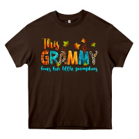 Chocolate Brown customized this grammy loves her little pumpkins Heavy Core Tee - texasbilliewilder