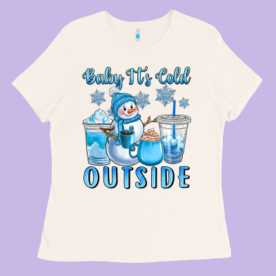 Baby It's Cold Outside Ladies Tee Designed By Cowgirlartshop