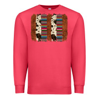 Cardinal serape cowhide  brushstroke Premium Sweatshirt - AdoDesignShop
