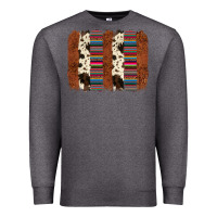 Charcoal Heather serape cowhide  brushstroke Premium Sweatshirt - AdoDesignShop