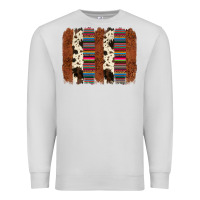 Dove Grey serape cowhide  brushstroke Premium Sweatshirt - AdoDesignShop