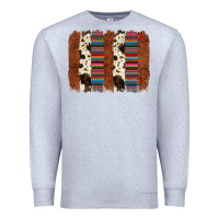 Heather Grey serape cowhide  brushstroke Premium Sweatshirt - AdoDesignShop